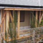 施工中①
防犯を考え既存の解体は最小限に抑えています。